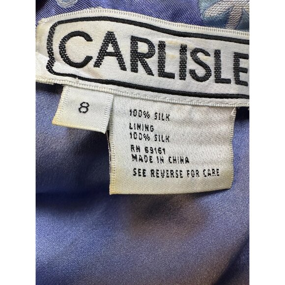 Silk pant suit in periwinkle blue by Carlisle Size 8 - Picture 8 of 8